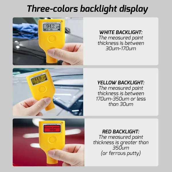 Paint Thickness Meter Mil Coating Depth Gauge Tester with Fe/N - Image 7