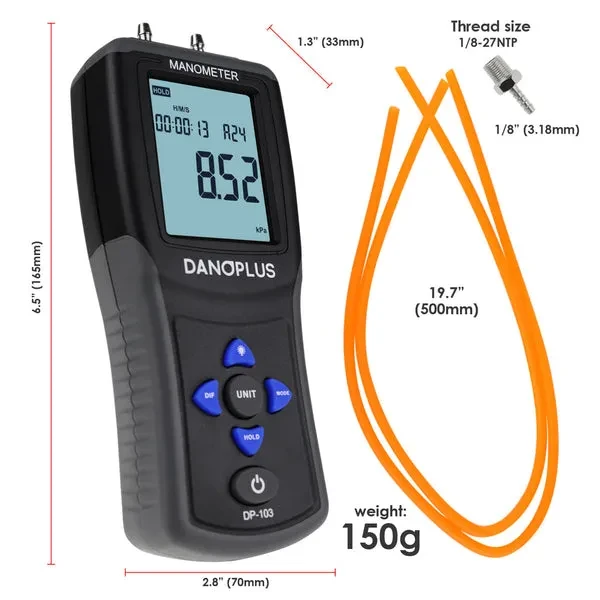 Digital Manometer for Air and Gas Pressure Measurement - Image 2