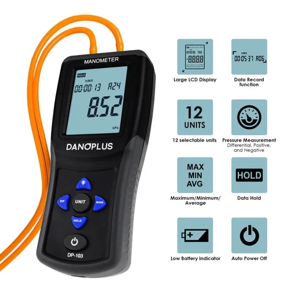 Digital Manometer for Air and Gas Pressure Measurement - Image 3