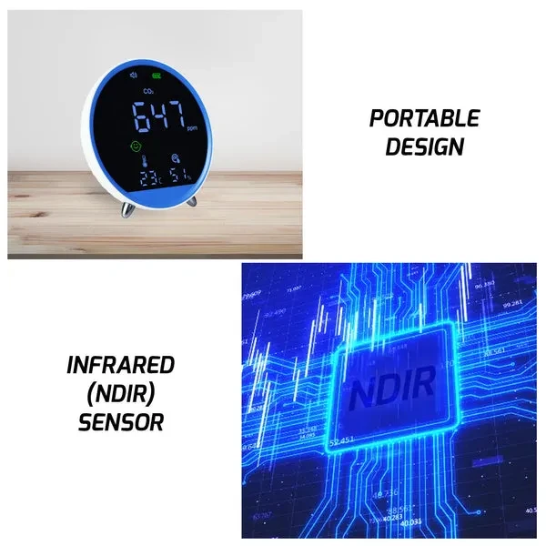 CO2 Monitor for Indoor Air Quality with Temperature Display - Image 9