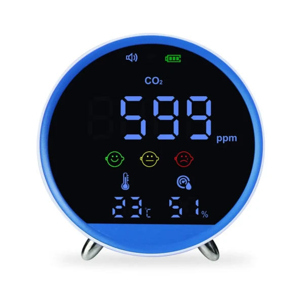 CO2 Monitor for Indoor Air Quality with Temperature Display