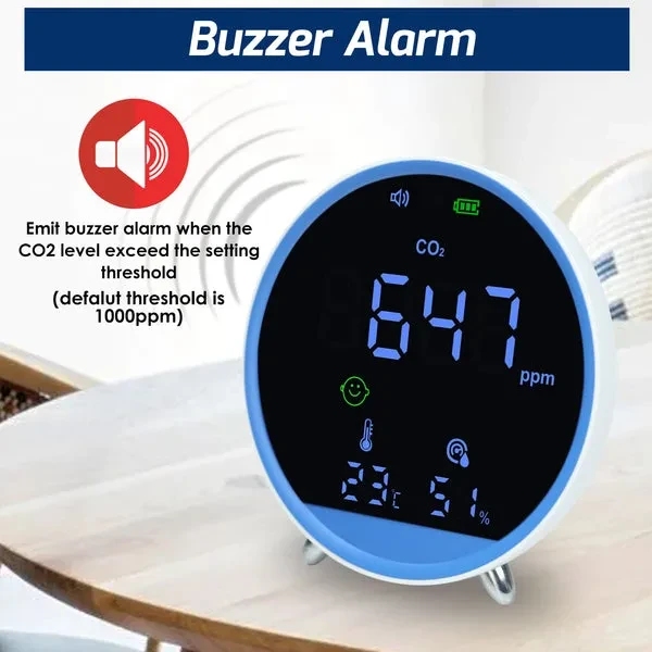 CO2 Monitor for Indoor Air Quality with Temperature Display - Image 7