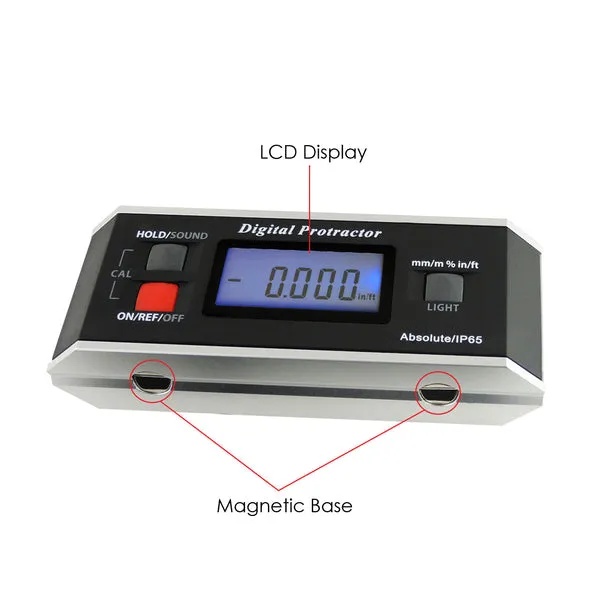 Digital Protractor Angle Finder Level/Inclinometer with Magnetic Base - Image 7