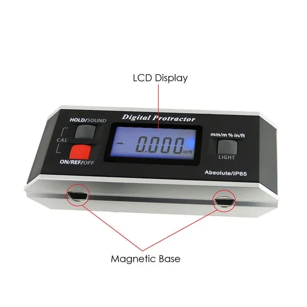 Digital Protractor Angle Finder Level/Inclinometer with Magnetic Base - Image 7