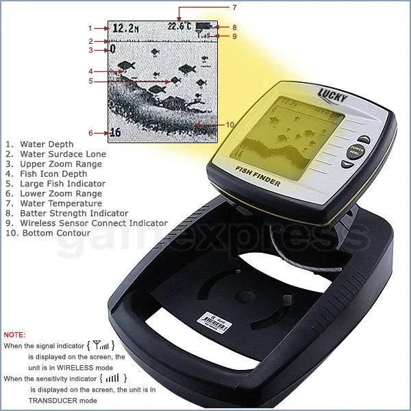 2-in-1 Wired/Wireless Fish Finder, 100m Wired/40m Wireless, with Bottom Contour - Image 5