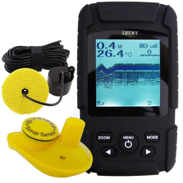 2-in-1 Rechargeable Wired 100m Wireless 40m Fish Finder with Sensor