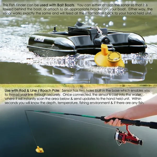 2-in-1 Rechargeable Wired 100m Wireless 40m Fish Finder with Sensor - Image 16