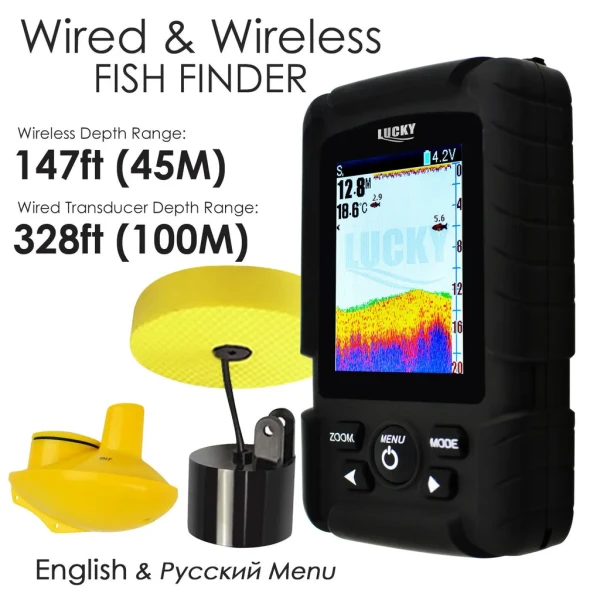 2-in-1 LUCKY Fishfinder Wireless/Wired Sensor (English/Russian) - Image 4
