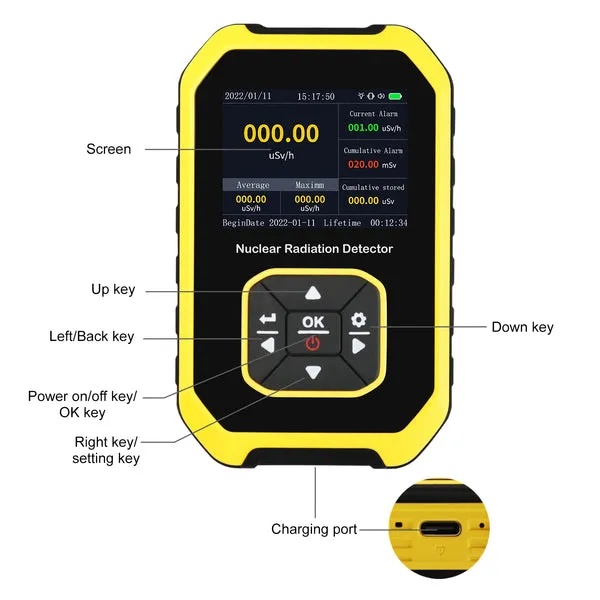 Geiger Counter Nuclear Radiation Detector Handheld Dosimeter - Image 6