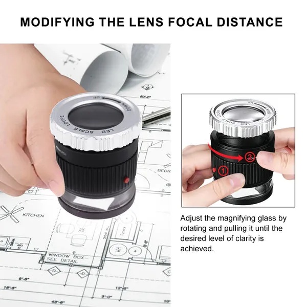 Scale Loupe Magnifier with LED and UV Illumination (10x Magnification) - Image 6