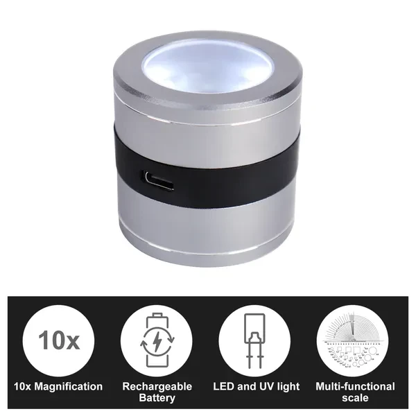 Metal Optical Magnifying Glass for Jewelers (10x Magnification) - Image 6