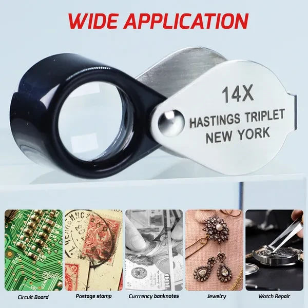 Jewelry Mini Loupe with Hasting Optical Glass (14x Magnification) - Image 9