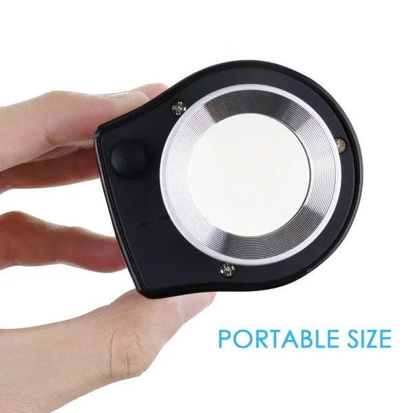 Jewelers Magnifying Glass with 30x Magnification and Lights - Image 7