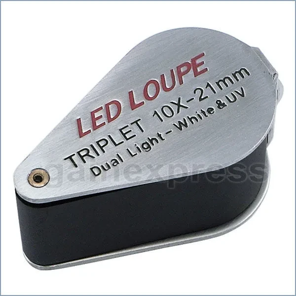 Jeweler Loupe with LED & UV Light (10X, 21mm) - Image 10