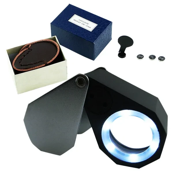 Mini 10X Jeweler Loupe Magnifier with 6 LED Light, 21mm Lens - Image 5