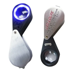 Jeweler Loupe with LED & UV Light (10X, 21mm)