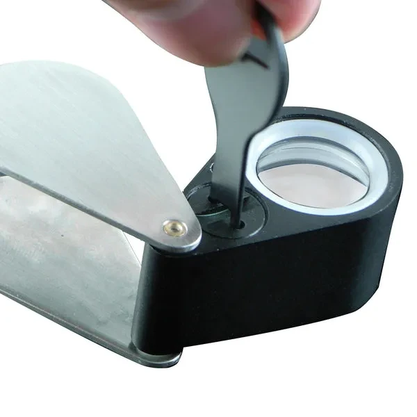 Jeweler Loupe with LED & UV Light (10X, 21mm) - Image 2