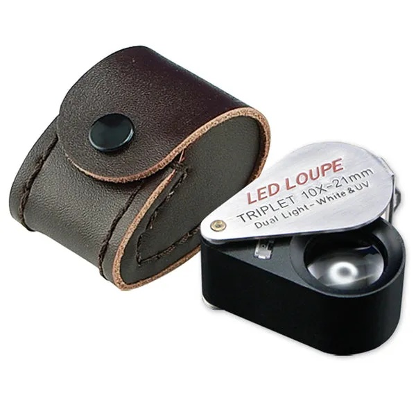 Jeweler Loupe with LED & UV Light (10X, 21mm) - Image 6
