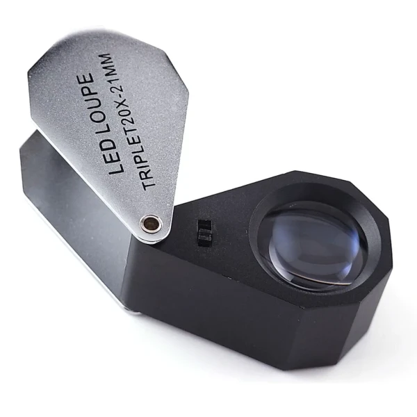 Jeweler Loupe Magnifier with 20X Magnification and LED Light