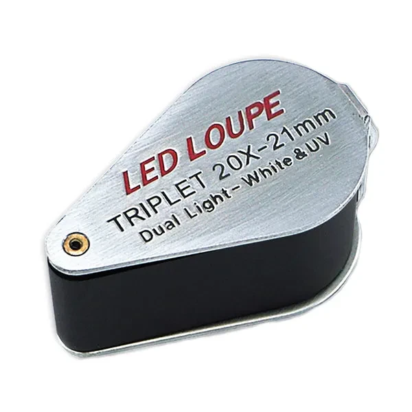 Jeweler Loupe with LED & UV Light (20X, 21mm) - Image 2