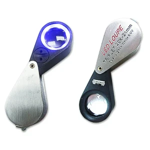 Jeweler Loupe with LED & UV Light (20X, 21mm)
