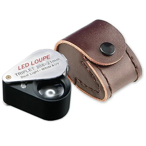 Jeweler Loupe with LED & UV Light (20X, 21mm) - Image 4