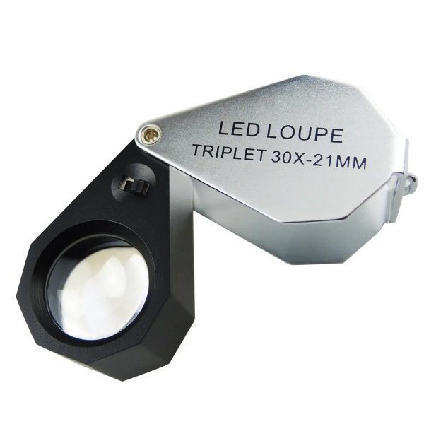 Jeweler Loupe with LED Light (30X, 21mm)