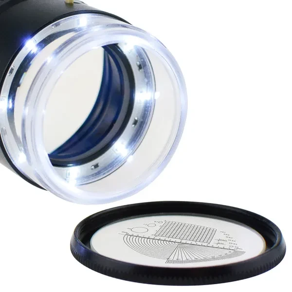 Magnifier Scale Loupe 10x Magnification with 8 LED Light 20mm - Image 10