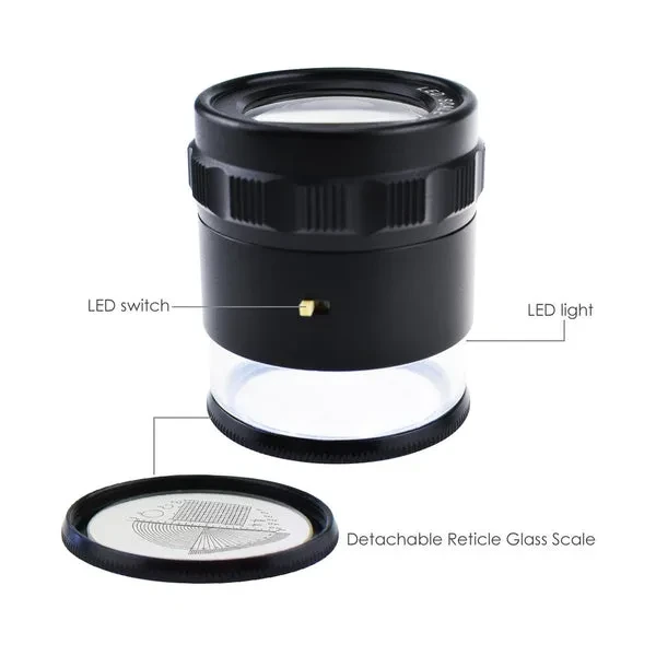 Magnifier Scale Loupe 10x Magnification with 8 LED Light 20mm - Image 11
