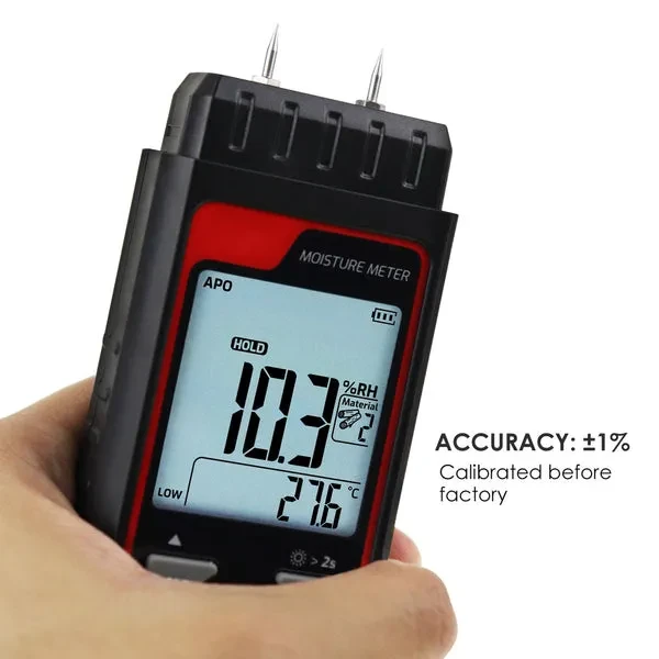 Handheld Pin Type Moisture Meter with Visual Humidity Detection - Image 2