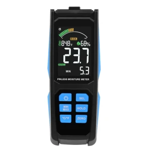 Non-Destructive Digital Moisture Meter with Colored LCD Screen