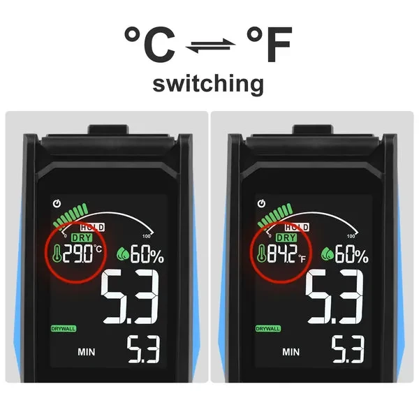 Non-Destructive Digital Moisture Meter with Colored LCD Screen - Image 9