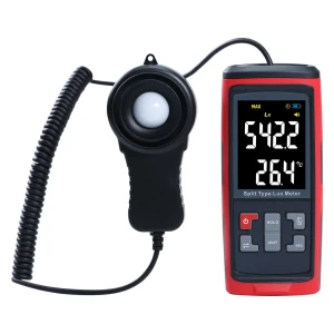 Split Type Digital Light Lux Meter with Temperature Measurement