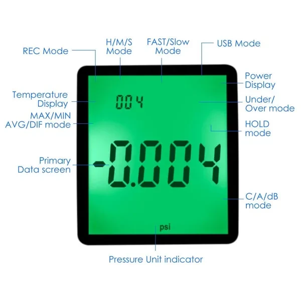 Handheld Manometer for Dual Differential Digital Gas Pressure Testing - Image 4