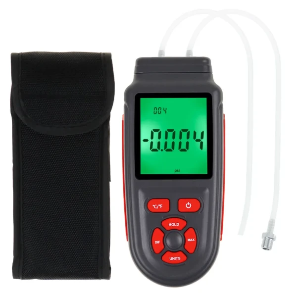 Handheld Manometer for Dual Differential Digital Gas Pressure Testing