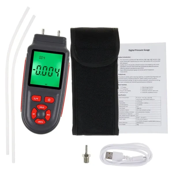 Handheld Manometer for Dual Differential Digital Gas Pressure Testing - Image 7
