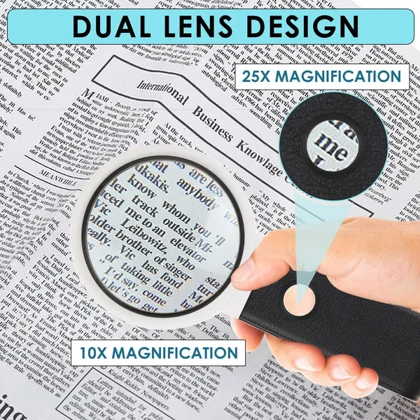 Multifunction Magnifier with Double Lenses 10x and 25x Magnification - Image 3
