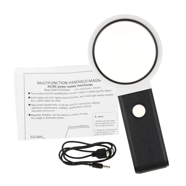 Multifunction Magnifier with Double Lenses 10x and 25x Magnification - Image 7