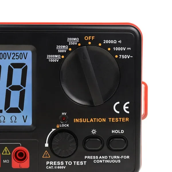 Digital Insulation Tester Resistance Meter (250V / 500V / 1000V) - Image 5