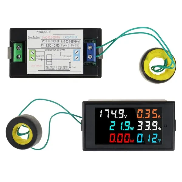 Digital 6-in-1 AC Multi-Function Monitor for AC Voltage and Current - Image 4