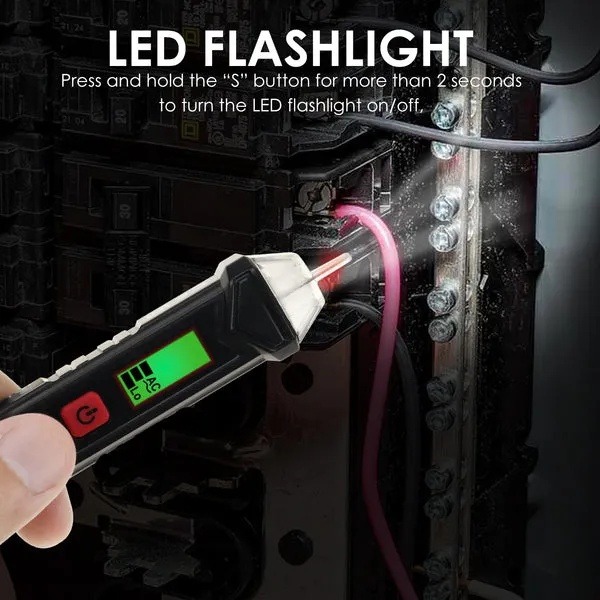 Non-Contact AC Voltage Detector with Dual Range NCV Tester (12V–1000V) - Image 5