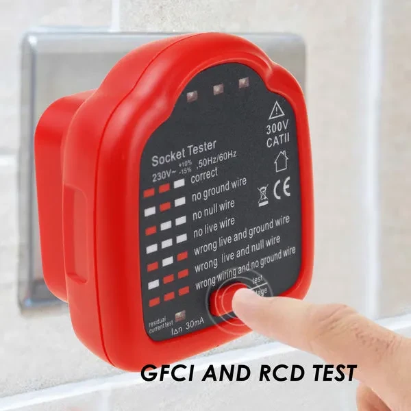 Handheld Outlet Tester with LED Light for Polarity Detection - Image 3