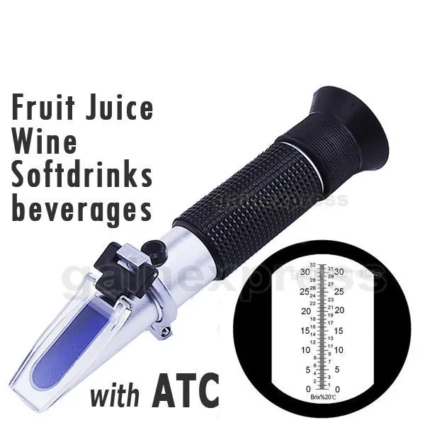 Brix Refractometer with ATC, 0-32% Brix, 0.2% Division - Image 2