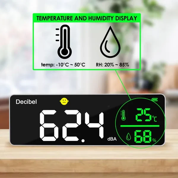 Smart Decibel Meter with Large Colored LED Screen Display - Image 4