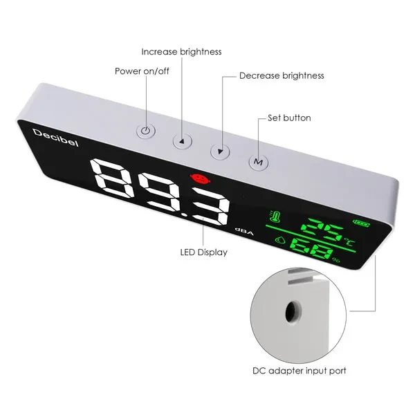 Smart Decibel Meter with Large Colored LED Screen Display - Image 8