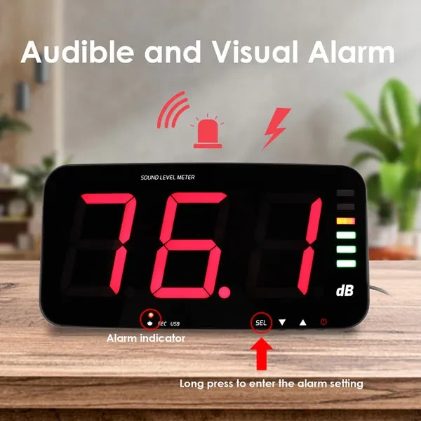 Wall Hanging Sound Level Meter with 13" HD Screen - Image 4