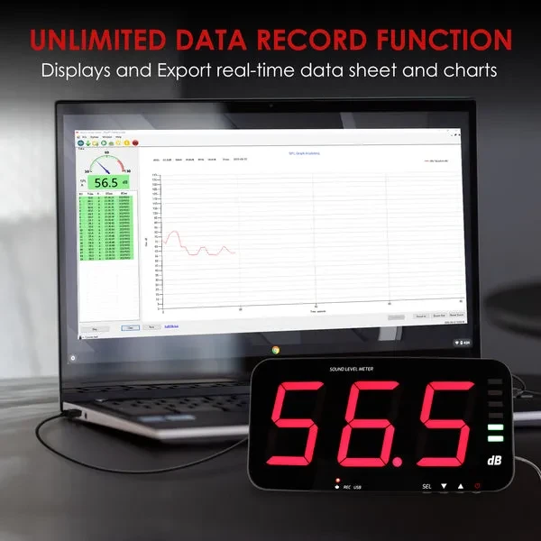Wall Hanging Sound Level Meter with 13" HD Screen - Image 7