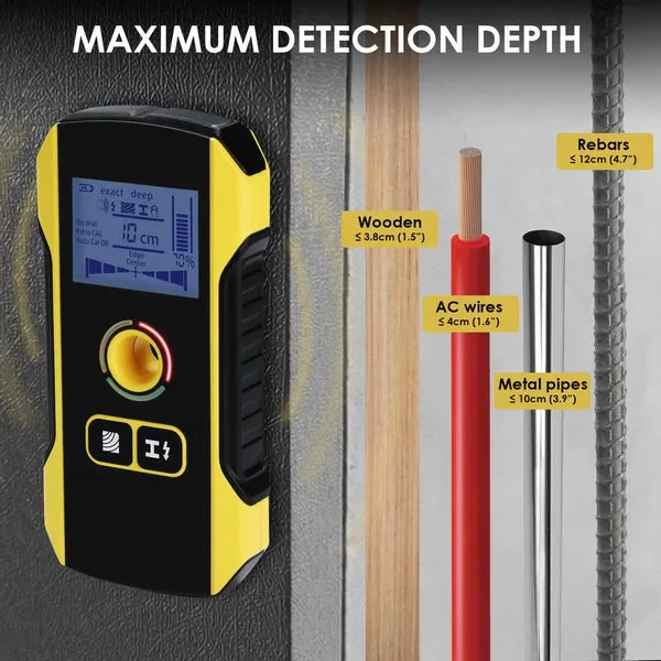 Wall Detector Stud Finder for Positioning Hole and AC Live Cable Wires - Image 5