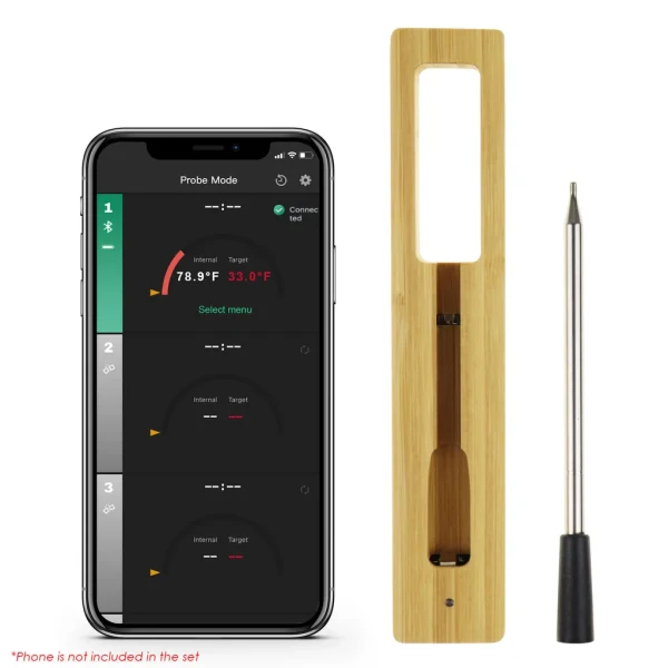 Wireless Meat Thermometer with Bluetooth for Remote Monitoring