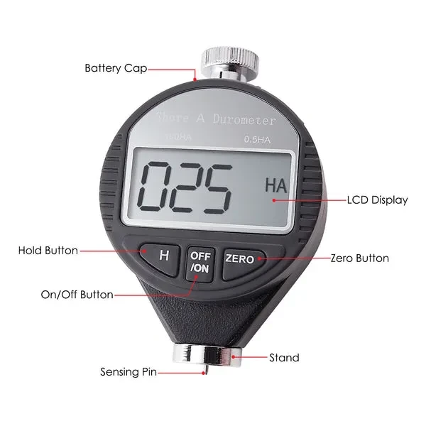 Shore A Digital Hardness Meter Durometer (0~100HA) for Rubber and Tire - Image 8